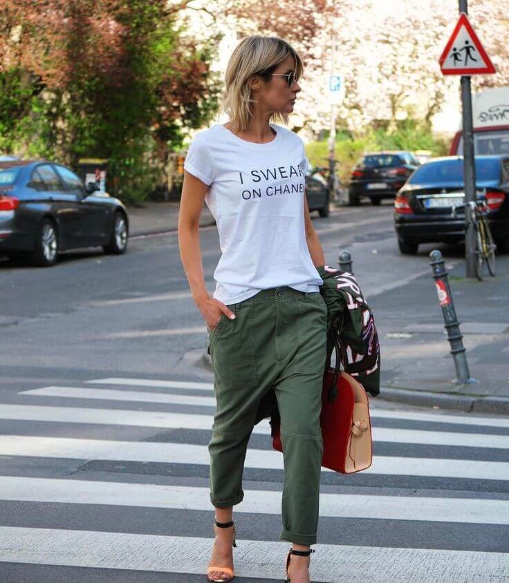 Pantalon Verde Militar Mujer